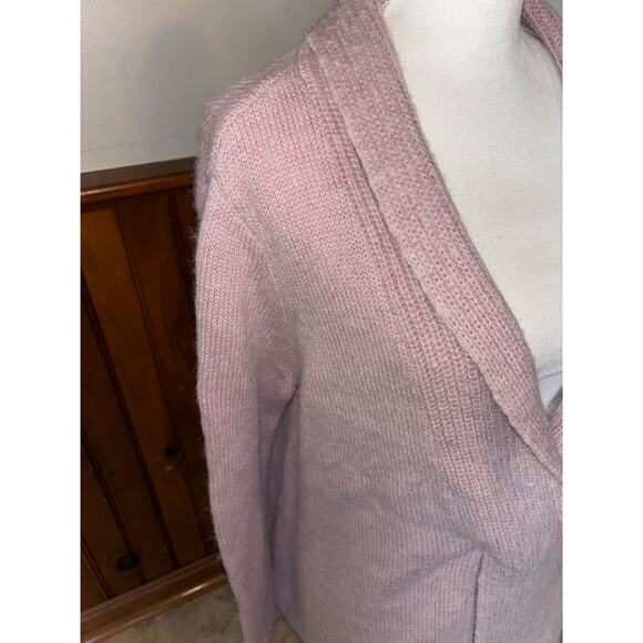 Soft Surroundings Womens Serena Blush Pink Alpaca Blend Faux Wrap Cozy Sweater L - Picture 7 of 7